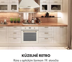 Klarstein Elizabeth, vstavaná rúra, retro dizajn, 6 funkcií, 50 – 250 °C, krémová