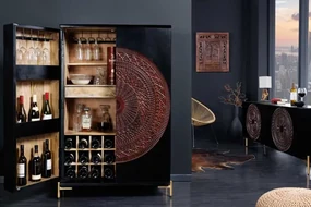 Luxusná barová skrinka z masívu Mandala Mango 95cm