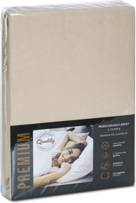 JERSEY PRESTIERADLO JERS4 140X200 CM, VÝŠKA 30 CM BÉŽOVÉ