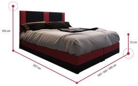 Čalúnená posteľ PIERROT, 140x200, D511/D8