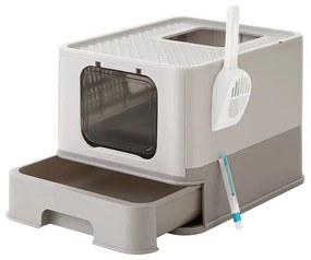Skladacia toaleta pre mačky s výsuvným zásobníkom Feandrea