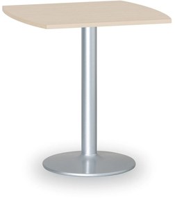 Konferenčný stolík FILIP II, 660x660 mm, sivá podnož, doska breza