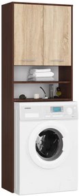 Kúpeľňová skrinka nad práčku FIN 2D wenge / sonoma