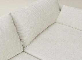 Krémovobiela ženilková rozkladacia/s úložným priestorom rohová pohovka (ľavý roh/s leňoškou) Leon – Maison de Rêve