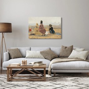 Obraz - Eugène Boudin, On the Beach, Trouville, reprodukcia (90x60 cm)
