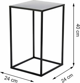 STOJAN NA KVETINÁČ SIMPLE 40X24X24 CM ČIERNA