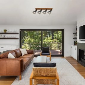 Rabalux 3140 - Bodové svietidlo ZEUS 4xE14/40W/230V dub