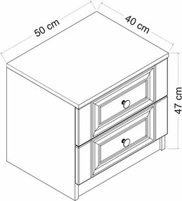Nočný stolík Kale White