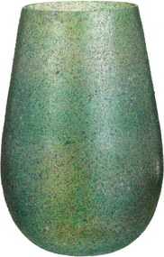 Velký skleněný svícen Tom zelený – 17,5*17,5*26,5 cm