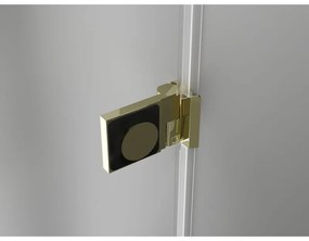 Mexen, Mexen Lunar-B ľavé otočné sprchové dvere 65 cm, transparentné, zlaté - 832-065-000-50-00-L