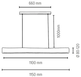 Spot-Light 69680104 - LED Stmievateľný luster na lanku LUCAS LED/33W/230V