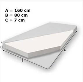 Detská posteľ s matracom a úložným priestorom Cami 80x160 cm - biela