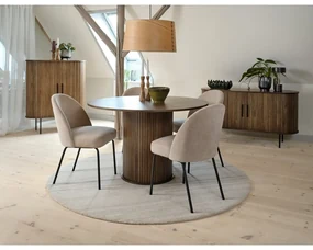 Okrúhly jedálenský stôl v dekore duba ø 120 cm Nola – Unique Furniture