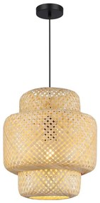 Luster na lanku HESTIA 1xE27/60W/230V pr. 30 cm bambus