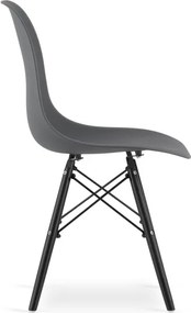 Set dvoch jedálenských stoličiek OSAKA tmavosivé (čierne nohy) 2ks