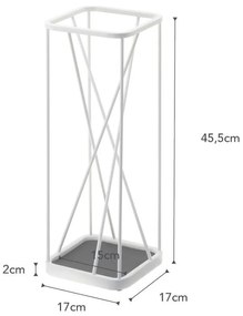 Biely stojan na dáždniky YAMAZAKI 9 Square
