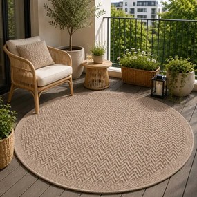 Koberec PATIO INT 5007/170 naturálny kruh