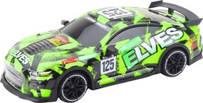 LEAN Toys Športové auto na diaľkové ovládanie so zvukom zelené