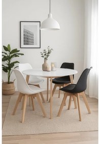 Noela Okrúhly škandinávsky jedálenský stôl SCANDINAVIA 105 biely