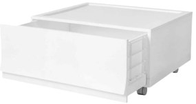 Modulárny úložný box Wave Snow s kolieskami 54,6 x 43,4 x 22 cm, široký - 1 zásuvka - kolieska