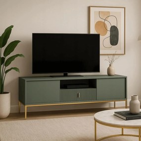 TV skrinka Militaba (zelená + zlatá) . Akcia -20%. Vlastná spoľahlivá doprava až k Vám domov. 1129025