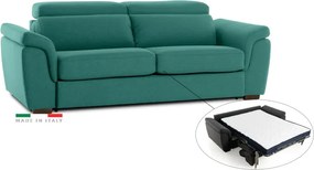 Pohovka FELYNE br. FIORELLO s rozkladom na každodenné spanie, 140, tyrkysová (jazz - 16 azur)