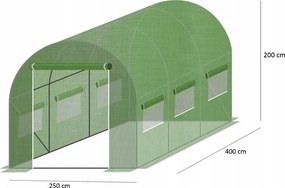 GARDEN LINE Konštrukcia na foliovník 4x2,5 x 2 m GardenLine TUN0341