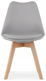 Jedálenský set 1 + 4, stôl MADO 80x80cm dub sonoma + stoličky BALI MARK sivá