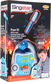 Detské karaoke s mikrofónom a stojanom so svetelnými efektmi