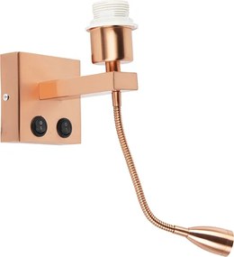 Moderná nástenná lampa medená s flexibilným ramenom - Brescia Combi