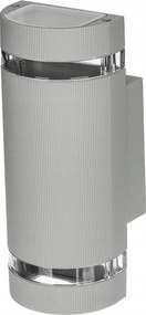 LEDLUX LED vonkajšie strieborné - 2 x GU10 - 230V - BRG2464