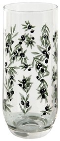 Nápojový pohár s olivami - Ø 6*14 cm / 280 ml
