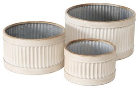 Plechový obal na kvetináč Jordan - set 3ks