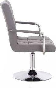 LuxuryForm DESIGN Stolička VERONA na striebornom tanieri - šedá