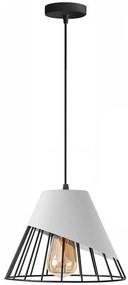 Toolight - závesná stropná zrkadlová lampa E27 60W APP228-1CP, čierna-biela, OSW-00888