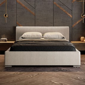Čalúnená  manželská posteľ ADRIANA s úložným priestorom 160x200  tmavo hnedá