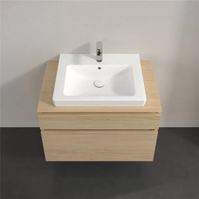 VILLEROY &amp; BOCH Legato závesná skrinka pod umývadlo (umývadlo v strede), 2 zásuvky, 800 x 500 x 550 mm, Nordic Oak, B67900VJ