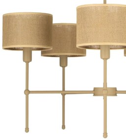 Luster na tyči MADELA 5xE14/40W/230V juta/béžová