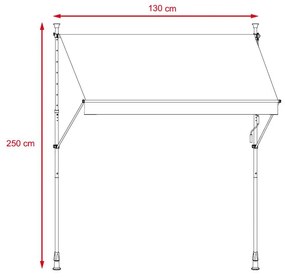 Balkónová markíza APOLLO 250 cm