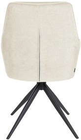 Jedálenská stolička Jules - látka - Krémová