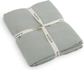 Sivozelené ľanové obliečky na jednolôžko 135x200 cm Stone – Native Natural