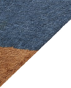 Bavlnený koberec 140 x 200 cm modrá/hnedá XULUF Beliani