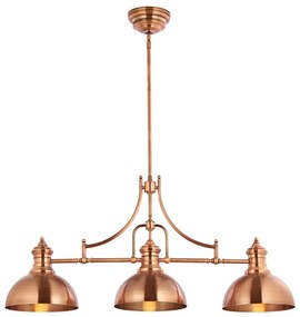 Jupiter 1791 - PT3 - Luster na tyči PLATINO 3xE27/60W/230V medená
