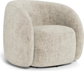 Otočné dizajnové lounge kreslo Lodi béžové