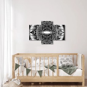 Obraz čiernobielych ornamentov (90x60 cm)