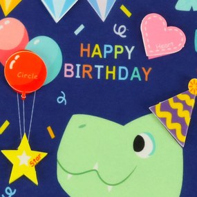 KIK Zmyslová manipulačná tabuľa Montessori s dinosaurami, modrá