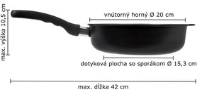 Titánová panvica TEQ ø 20 cm x 7 cm / 2.0 l