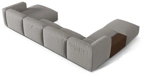 Svetlosivá modulárna rohová pohovka (ľavý roh/do tvaru "U") Martina – Micadoni Home