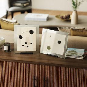 Čierny sklenený stojací rámček 26x30,5 cm Flute – Umbra