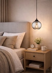 Brilagi - Luster na lanku DIOR 1xE27/60W/230V čierna/dymovošedá
